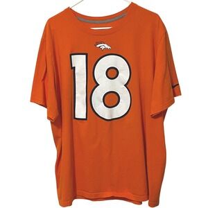 Nike Denver Broncos Peyton Manning T-Shirt XXL Orange Regular Fit Football Sport